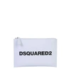 DSQUARED2 WHITE LEATHER POUCH,POW0007015016521062