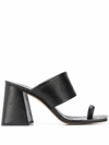 MAISON MARGIELA MAISON MARGIELA WOMEN'S BLACK LEATHER SANDALS,S39WP0080P2354T8013 40