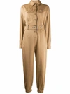 PINKO PINKO WOMEN'S BROWN COTTON JUMPSUIT,1B14DC8004C98 42