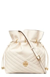 TORY BURCH KIRA CHEVRON QUILTED LEATHER BUCKET BAG,64432