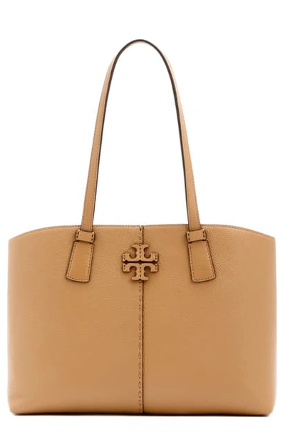 Tory Burch Mcgraw Large Leather Tote In Tiramisu