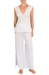 EVERYDAY RITUAL DEEP V WIDE LEG PAJAMAS,CS1080-10