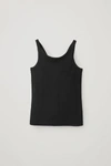 COS COTTON VEST WITH A V-SHAPED BACK,0848612001