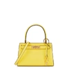 TORY BURCH LEE RADZIWILL PETITE YELLOW LEATHER TOP HANDLE BAG,3232912