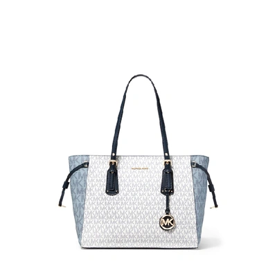 Michael Kors Mk Voyager Medium Color-Block Logo Tote Bag