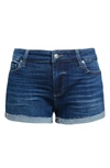 PAIGE JJ HIGH WAIST RAW CUFF DENIM SHORTS,4281D84-7640