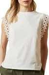 TED BAKER ULAYNA LACE DETAIL TOP,240729-ULAYNA-WMB