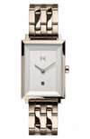 Mvmt Signature Square Nomad Watch, 18mm X 24mm In Beige Gld/lt Grey/beige Gld