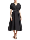3.1 PHILLIP LIM / フィリップ リム PUFF-SLEEVE BELTED DRESS,0400012511735