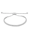 SAKS FIFTH AVENUE 14K WHITE GOLD & DIAMOND SQUARE BEZEL TOGGLE BRACELET,0400012658793