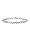 Saks Fifth Avenue Women's 14k White Gold & Diamond Square Illusion-set Tennis Bracelet