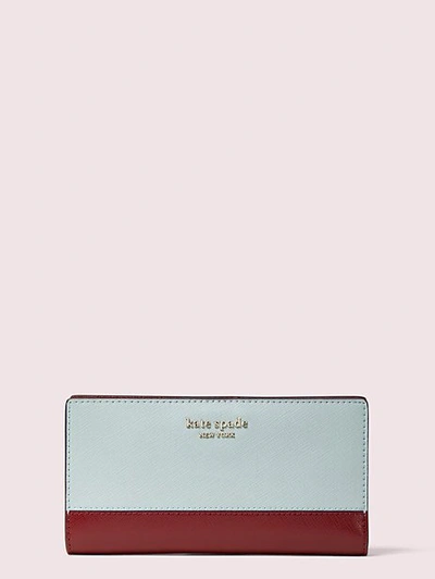Kate Spade Spencer Slim Bifold Wallet In Cloud Mist Multi ModeSens