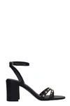 ASH JANIS 01 SANDALS IN BLACK LEATHER,11348251