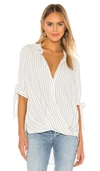 BCBGENERATION STRIPE BLOUSE,BGEN-WS501