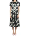 Marc Jacobs Sofia Loves The 40s Printed Satin Midi Dress In Multi Black