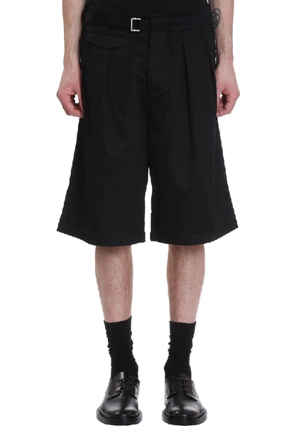 Attachment Belted Knee-length Shorts In Black