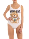 MOSCHINO BEAR FROM FRAME SWIMSUIT IN WHITE,11346553