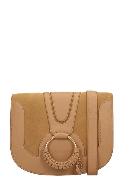 See By Chloé See By Chloe Hana Small Leather & Suede Crossbody In Coconut Brown