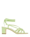 Loeffler Randall Libby Knotted Wrap Block-heel Sands In Green-lt