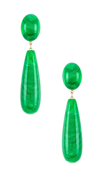 Casa Clara Zoe Drop Earring In Green. In Emerald