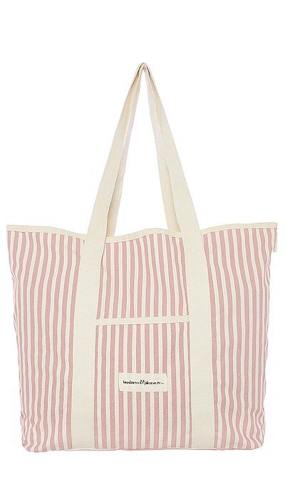 Business & Pleasure The Beach Bag In Laurens Pink Stripe
