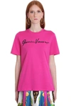 VERSACE T-SHIRT IN ROSE-PINK COTTON,11348445