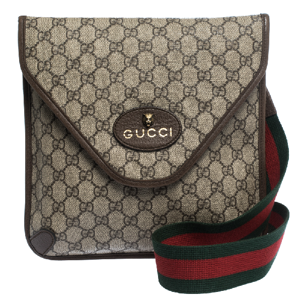 Pre-Owned Gucci Beige Gg Supreme Coated Canvas Neo Vintage Medium Messenger Bag | ModeSens