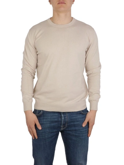 Altea Mens Beige Cotton Sweater In Brown