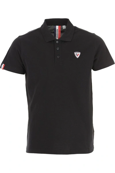 Rossignol Men's Black Cotton Polo Shirt