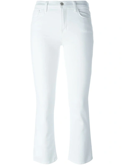 J Brand 'selena' Crop Bootcut Jeans (blanc) In White