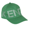 KENZO KIDS PARIS LOGO CAP GREEN SIZE: 10A/14A,