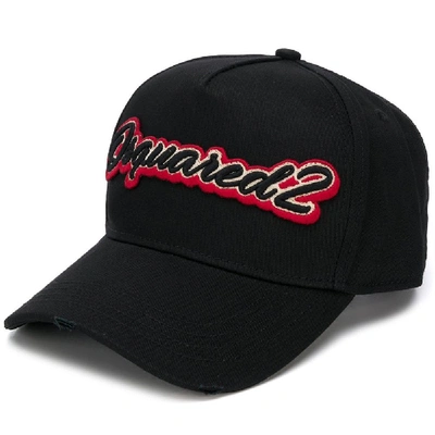 Dsquared2 Graphic Embroidered Logo Cap Black