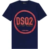 Dsquared2 Circle Logo T-shirt In Blue