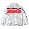 RALPH LAUREN KIDS EMBROIDERED JACKET SILVER SIZE: XL (18-20 YEARS),