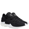 Y-3 Adizero Runner Neoprene-trimmed Mesh Sneakers - Black In Black