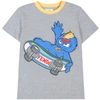 FENDI KIDS SKATE PRINT T-SHIRT GREY