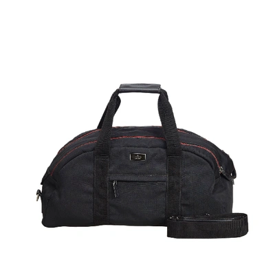 Pre-owned Gucci Travel Duffle Weekend Shoulder Bag In Black
