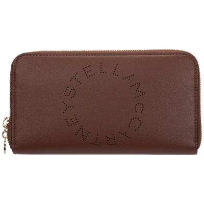 Stella Mccartney Women's Wallet Coin Case Holder Purse Card Bifold  Stella Logo In Brown