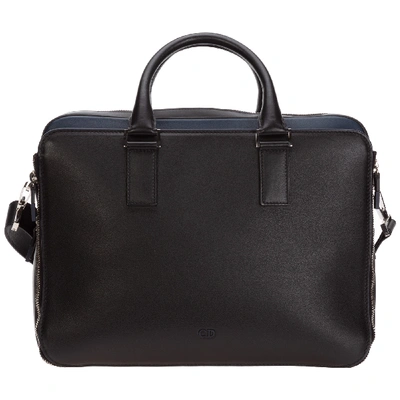 Dior Briefcase Attaché Case Laptop Pc Bag Leather In Black