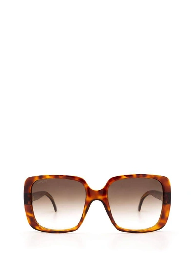 Gucci Eyewear Oversized Square Frame Sunglasses In Brown