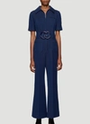 GUCCI GUCCI GG LOGO BELTED JUMPSUIT