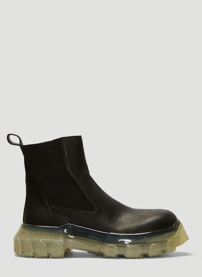 Rick Owens Beatle Bozo Chunky-sole Leather Chelsea Boots In Black