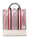 THOM BROWNE THOM BROWNE STRIPED TOTE BAG