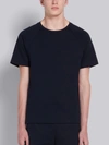 Thom Browne Navy Interlocking Stripe T-shirt In Blue