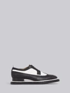 THOM BROWNE THOM BROWNE BLACK AND WHITE PEBBLED 20MM HEEL ON PEDESTAL LONGWING SPECTATOR BROGUE,MFD173A0019814271090