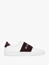 GIVENCHY WHITE URBAN STREET LEATHER LOW TOP SNEAKERS,BE0005E0EB14675397