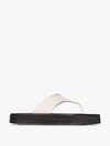 Atp Atelier Melitto Leather Platform Flip-flops In Black