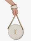 SAINT LAURENT WHITE VINYLE QUILTED LEATHER SHOULDER BAG,6104361GF0714338773