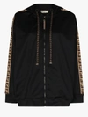 FENDI FENDI FF LOGO ZIPPED HOODIE,FAF128AB4D14896772