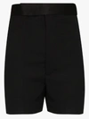 HAIDER ACKERMANN HIGH WAIST WOOL TUXEDO SHORTS,2031404S20214739179